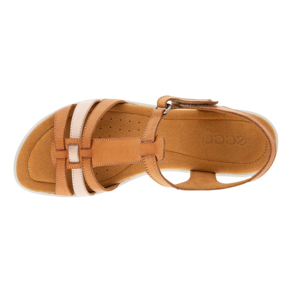 Sandalias Mujer - ECCO Finola T-Bar Strap - Naranjas - THQ176925